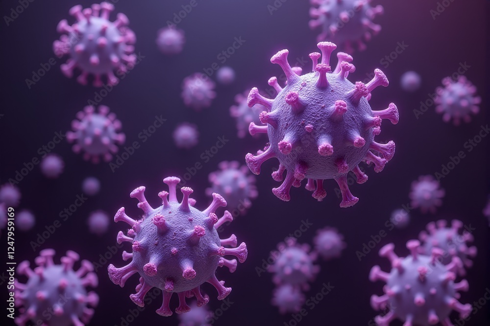Microscopic view of dangerous viruses mutating in a high resolution 3D style Microscopic view of dangerous viruses mutating in a high resolution 3D style
