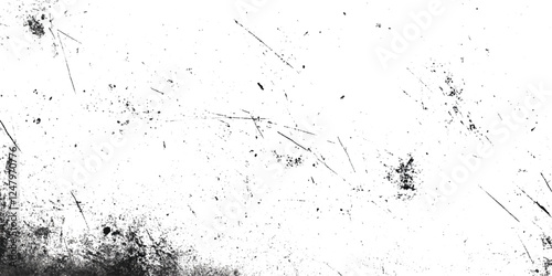Abstract dust particle and dust grainy overlay or grunge texture, vintage rough texture scratched grunge or dusty overlay, Abstract grunge black and white distressed grunge texture with stains.
