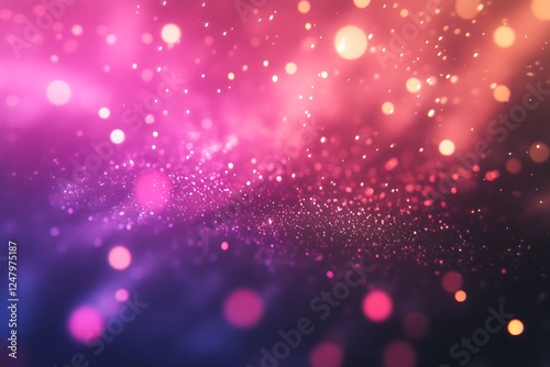 Abstract bokeh background, vibrant colors, glowing particles photo