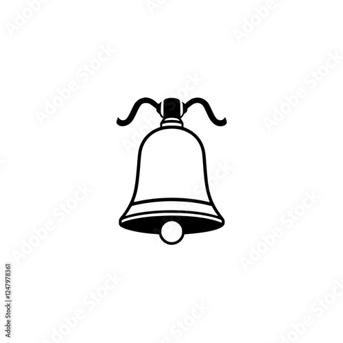 Black Bell Illustration on a White Background