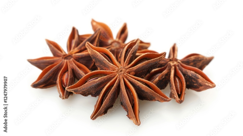 A bunch of star shaped cloves of garlic A bunch of star shaped cloves of garlic