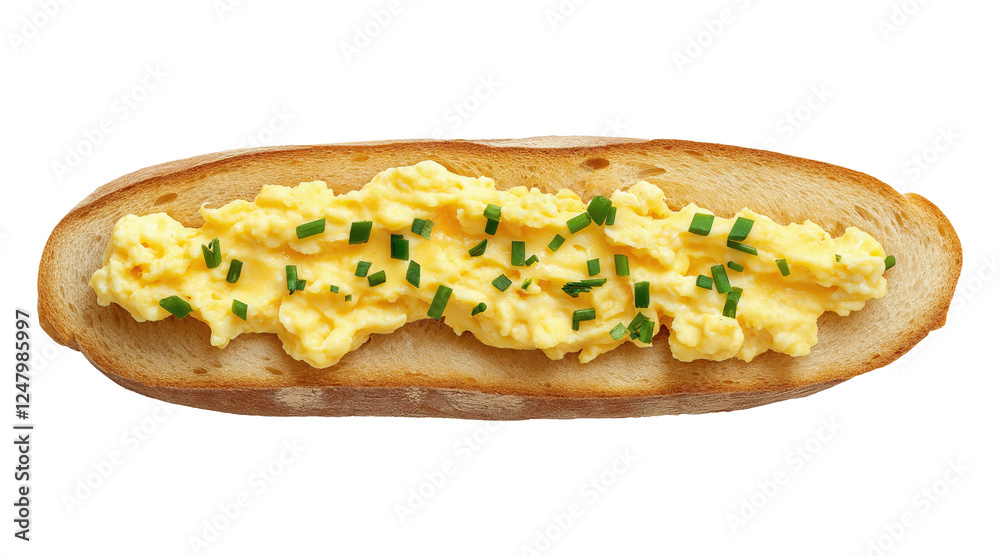 Bread with scrambled egg isolated on transparent background Bread with scrambled egg isolated on transparent background