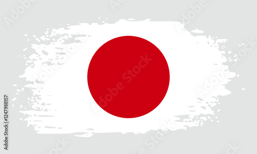 japan flag brush stroke. banner vector illustration. Vector illustration	