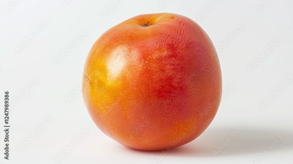 Close up photograph of a single ripe red apple against a plain white background The fruit appears fresh crisp and juicy showcasing its natural beauty and vibrant color Close up photograph of a single ripe red apple against a plain white background The fruit appears fresh crisp and juicy showcasing its natural beauty and vibrant color