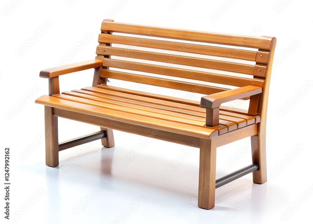 wooden bench isolated on a white background wooden bench isolated on a white background