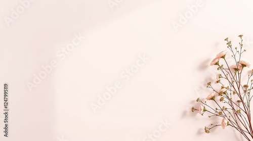 Paper banner with flower decoration