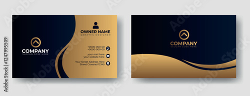 Luxury modern, corporate business card template design. Premium visiting card template