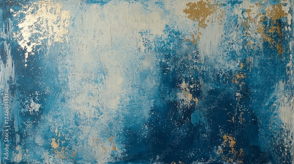 An elegant and dynamic textured background in blue and gold tones. An elegant and dynamic textured background in blue and gold tones.