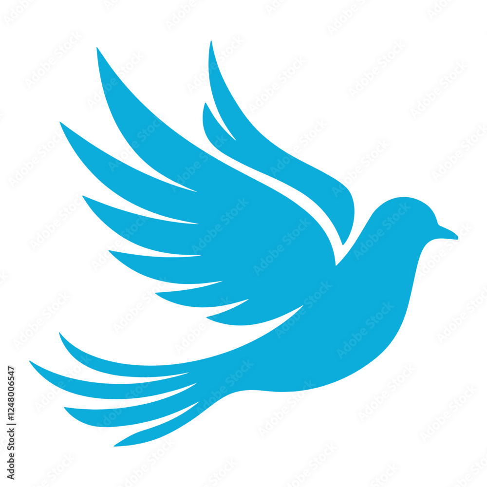 Fototapeta premium Abstract bird logo design vector illustration. Stylish and dynamic bird silhouette with smooth curves, representing flight, speed, and freedom. Ideal for branding, business, and creative identity.