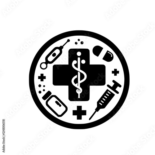[Medical Symbol & Healthcare Tools]