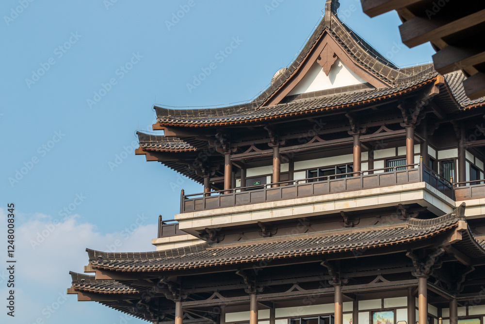close-up of traditonal pavilion in the park, close-up of traditonal pavilion in the park,