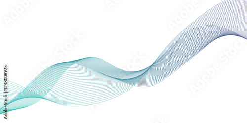 Technology, data science, geometric wave lines, smooth element swoosh speed wave line patterns with gradient colors, modern technological dynamic abstract geometric shapes of blend wave lines.