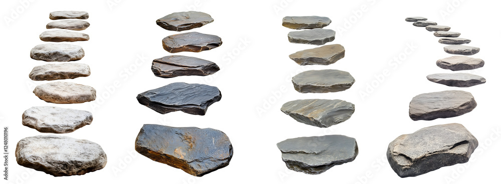 © Sandra Chia - Set collection of rock stone curved stepping step stairs stairway bridge footbridge path pathway on transparent cutout PNG. Many different style. Mockup template for design © Sandra Chia - Set collection of rock stone curved stepping step stairs stairway bridge footbridge path pathway on transparent cutout PNG. Many different style. Mockup template for design