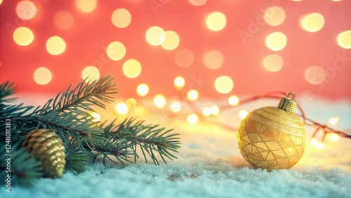 Golden Christmas Ornament o...