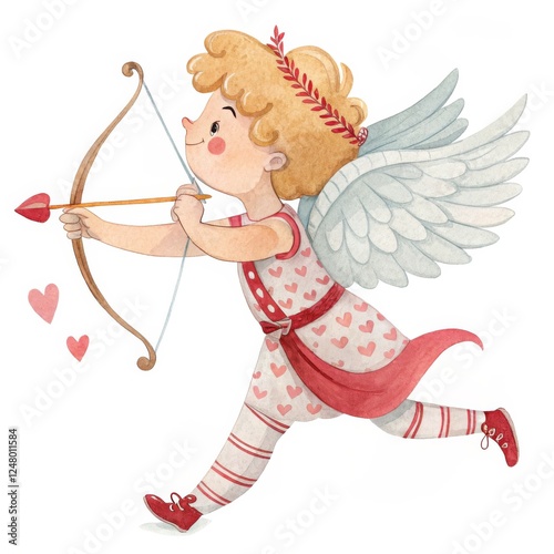 Watercolor Cupid Bow and Ar...