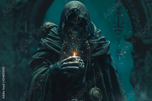 grim dark demonic necromancer evil sorcerer