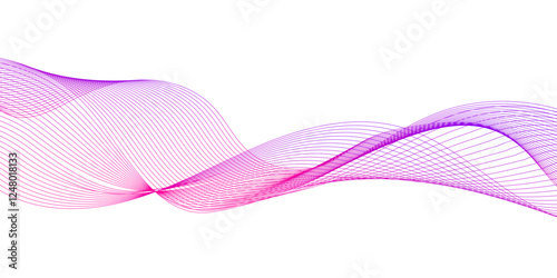 modern color gradient pink geometric curved wave line background, Technology flow grid blend curve wave line geometric abstract patterns with unique style, abstract Curved wavy lines tech background.