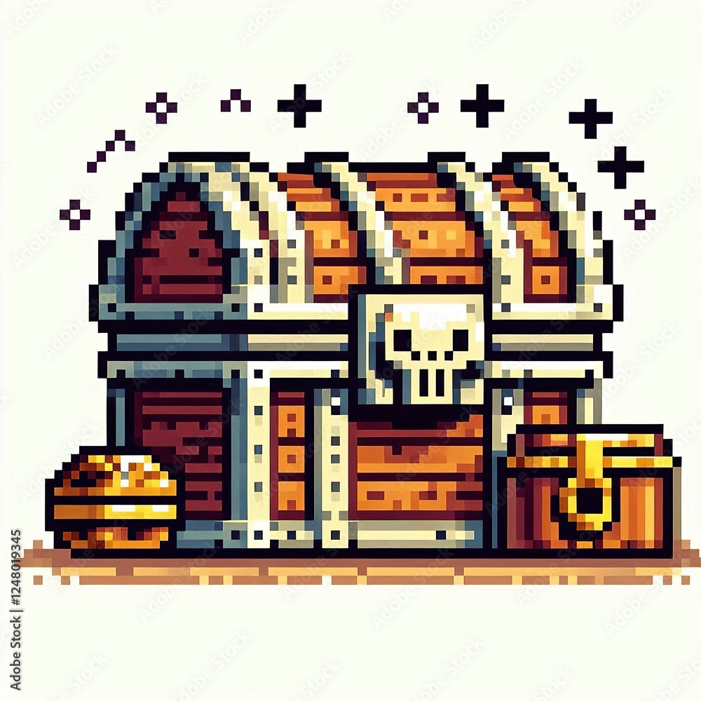 Obraz premium Retro Game Treasure
