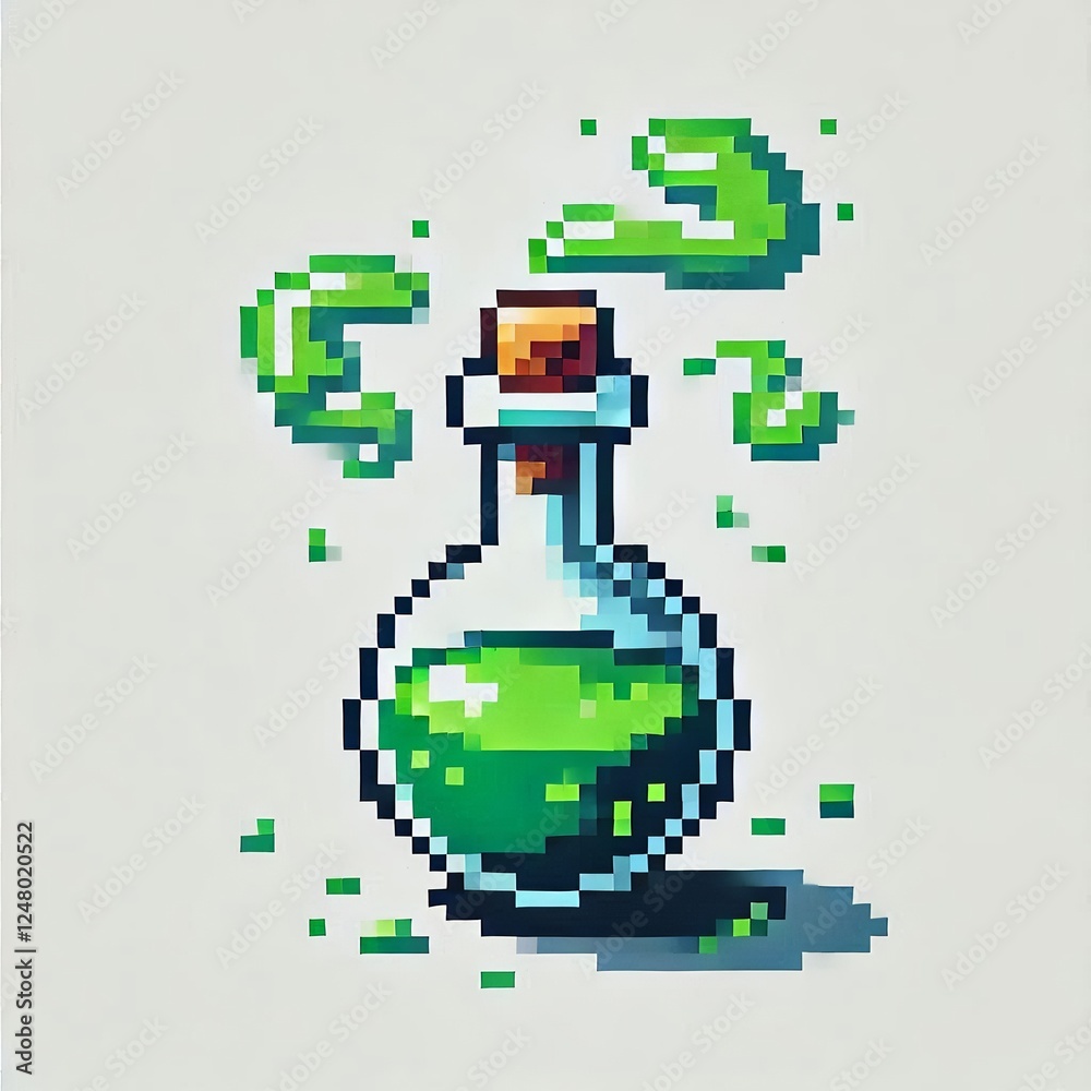 Glowing Pixel Flask Glowing Pixel Flask