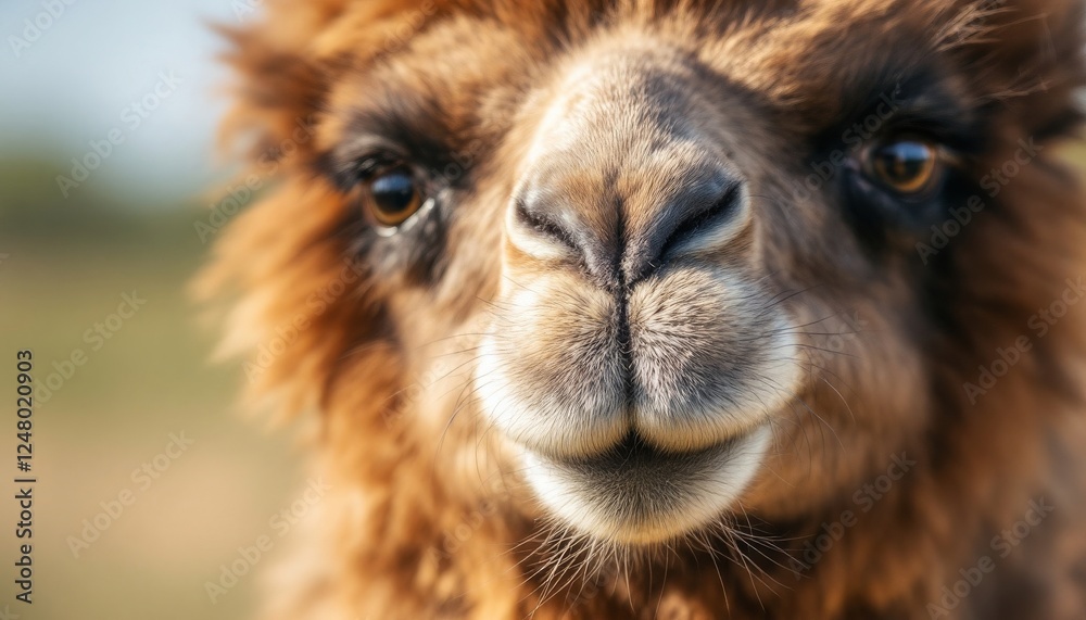 Fototapeta premium Adorable Camel Close Up Face Portrait Photo