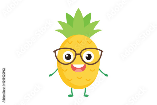 pineapple character wearing glasses