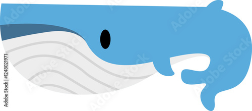 Cute Whale Illustration Element Set