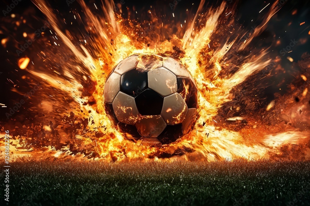 Fototapeta premium Soccer games are known for their dynamic energy and excitement.