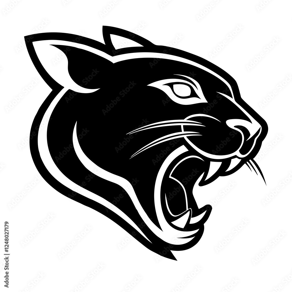 vector illustration of a outline of a panthers head vector illustration of a outline of a panthers head