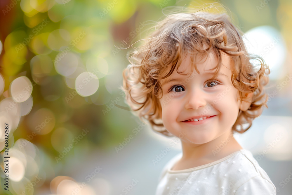 happy cute kid with smile and curious expression on face, isolated on blurred background, with copy space. happy cute kid with smile and curious expression on face, isolated on blurred background, with copy space.