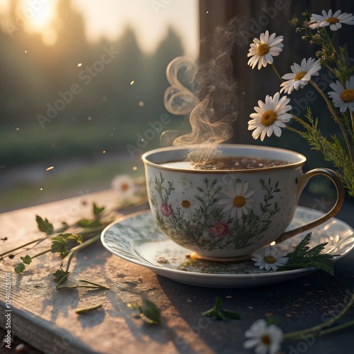 Sunrise Teacup Floral Desig...