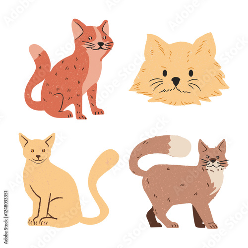 Animal Doodle Vibrant Textured Fill Shape