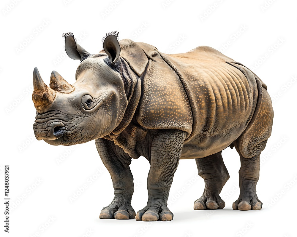 Fototapeta premium Rhino Profile Studio Shot