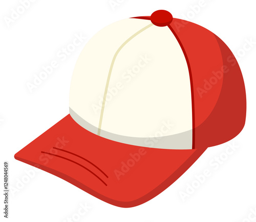 Red cap clipart flat illustration 