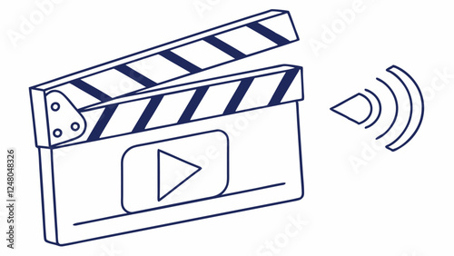 movie clapper board icon