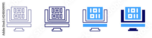 Digital product design icon in 4 different styles. Thin Line, Line, Bold Line, Duotone. Duotone style. Editable stroke