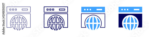 Game development icon in 4 different styles. Thin Line, Line, Bold Line, Duotone. Duotone style. Editable stroke