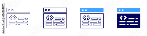 Organizational development icon in 4 different styles. Thin Line, Line, Bold Line, Duotone. Duotone style. Editable stroke