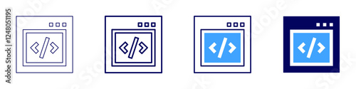 Product design development icon in 4 different styles. Thin Line, Line, Bold Line, Duotone. Duotone style. Editable stroke
