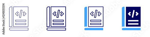 Project execution icon in 4 different styles. Thin Line, Line, Bold Line, Duotone. Duotone style. Editable stroke