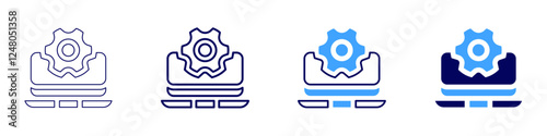 Prototype development icon in 4 different styles. Thin Line, Line, Bold Line, Duotone. Duotone style. Editable stroke