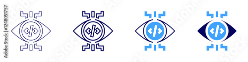 Software deployment icon in 4 different styles. Thin Line, Line, Bold Line, Duotone. Duotone style. Editable stroke