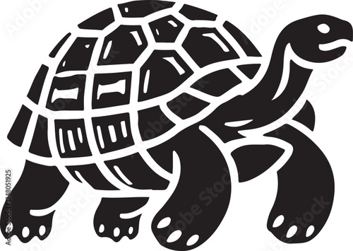 A tortoise icon silhouette vector with white background