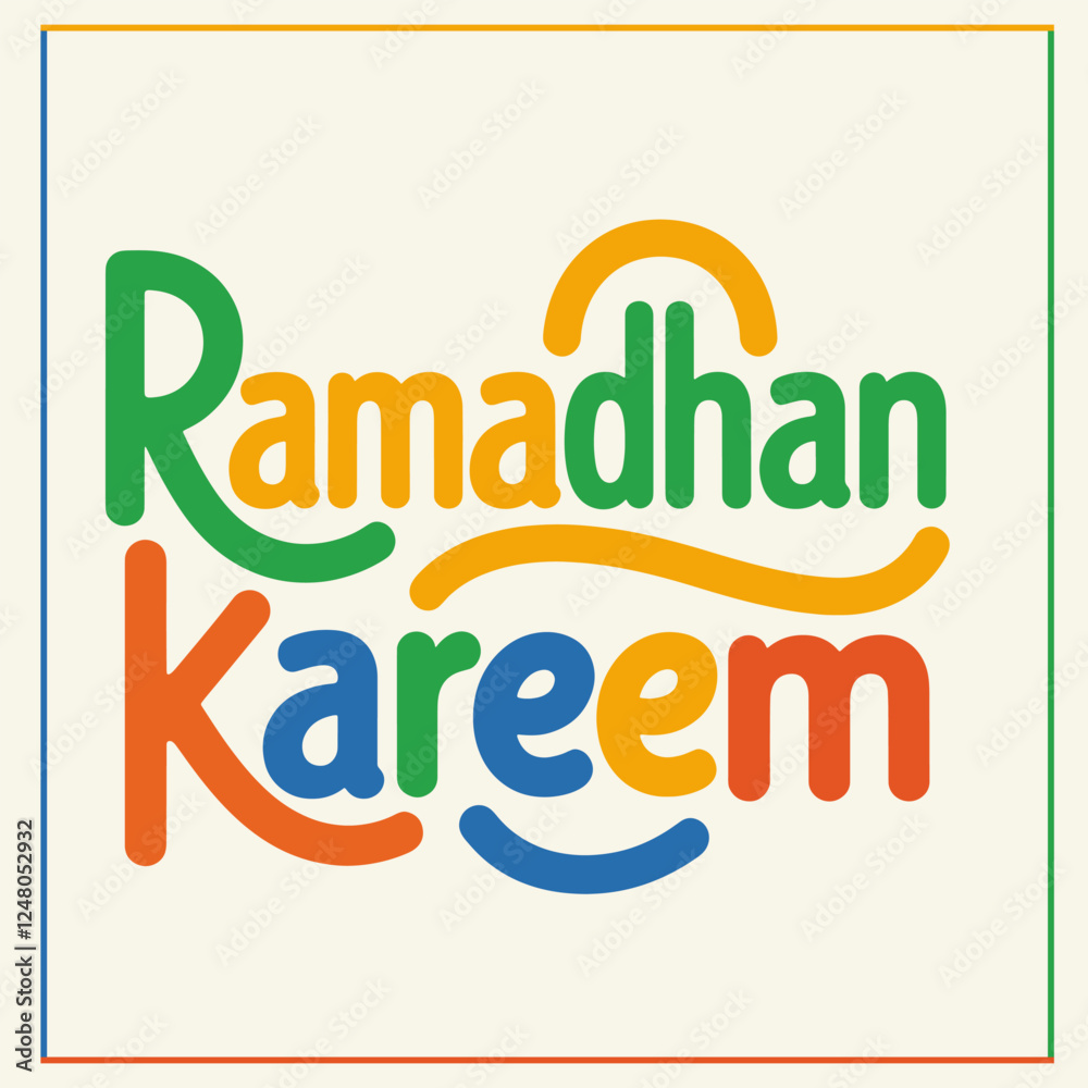 Typography word concept Ramadhan Kareem Typography word concept Ramadhan Kareem