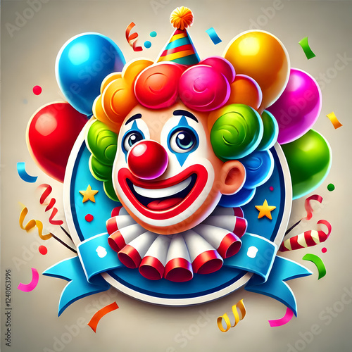 clown with balloons
