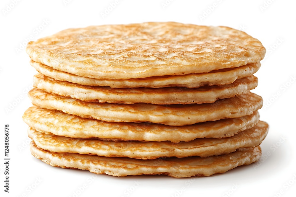 Stacked Pancakes Isolated White Background Stacked Pancakes Isolated White Background