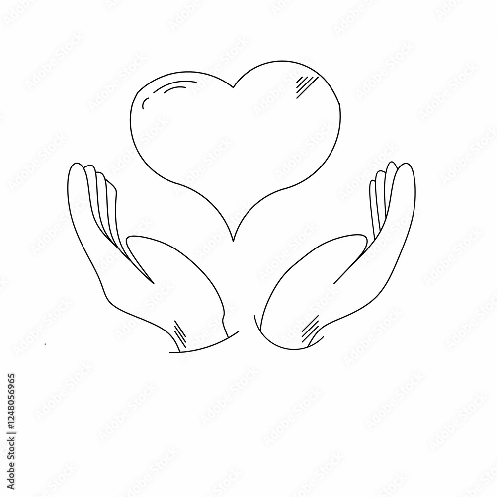 hand drawn heart, a symbol of love for someone hand drawn heart, a symbol of love for someone