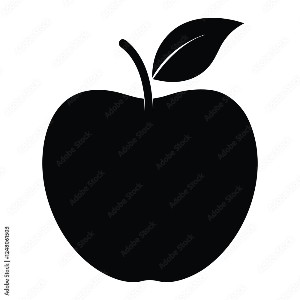 Apple Silhouette Graphic Vector Design Apple Silhouette Graphic Vector Design