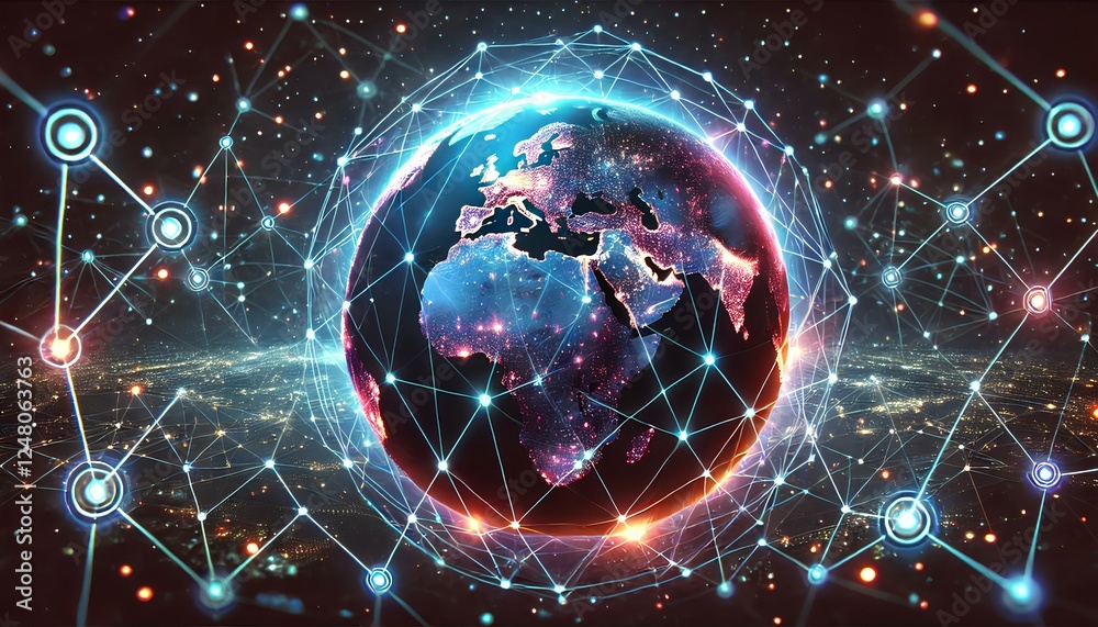 Obraz premium Global networking