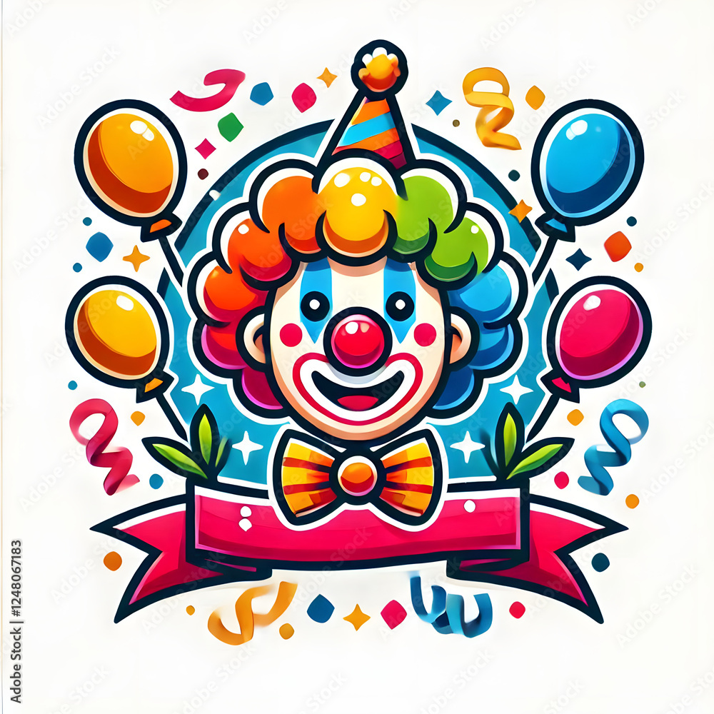 Fototapeta premium happy birthday clown