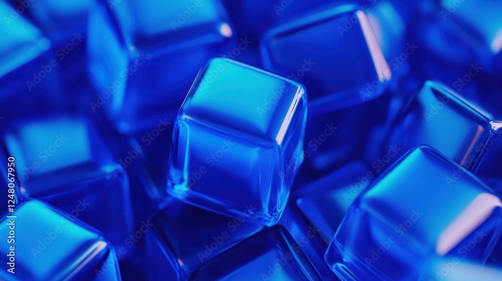 Abstract Blue Cubes Abstract Blue Cubes